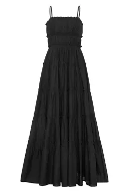 Aje Luna Tiered Maxi Dress Black Size 6 for rent on The Volte - image 5