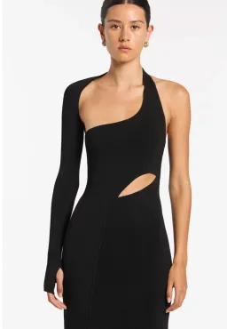 Sir the Label Manifesto Sleeve Midi Dress Black Size 10 for rent on The Volte - image 2