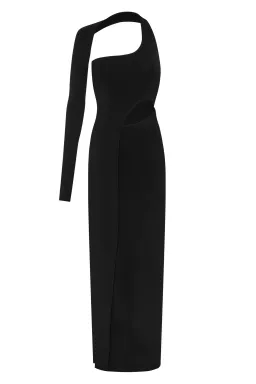 Sir the Label Manifesto Sleeve Midi Dress Black Size 10 for rent on The Volte - image 5