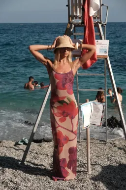 With Harper Lu Mesh Fuchsia Bloom Size S / AU 8 for rent on The Volte - image 1