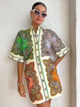 Alemais Trippy Troppo Mini Dress Multi Size AU 10 for rent on The Volte - image 5