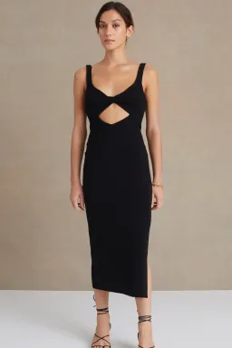 Bec & Bridge Joelle Midi Dress Black Size 12 for rent on The Volte - image 1