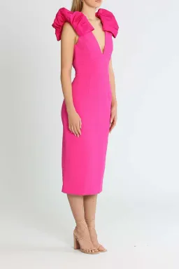 Rebecca Vallance Cupid's Bow Midi Fuschia Pink Size 14 for rent on The Volte - image 2