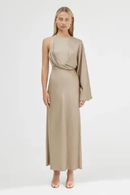 Significant Other Alessia One Shoulder Dress in Latte Size 14 for rent on The Volte - image 1