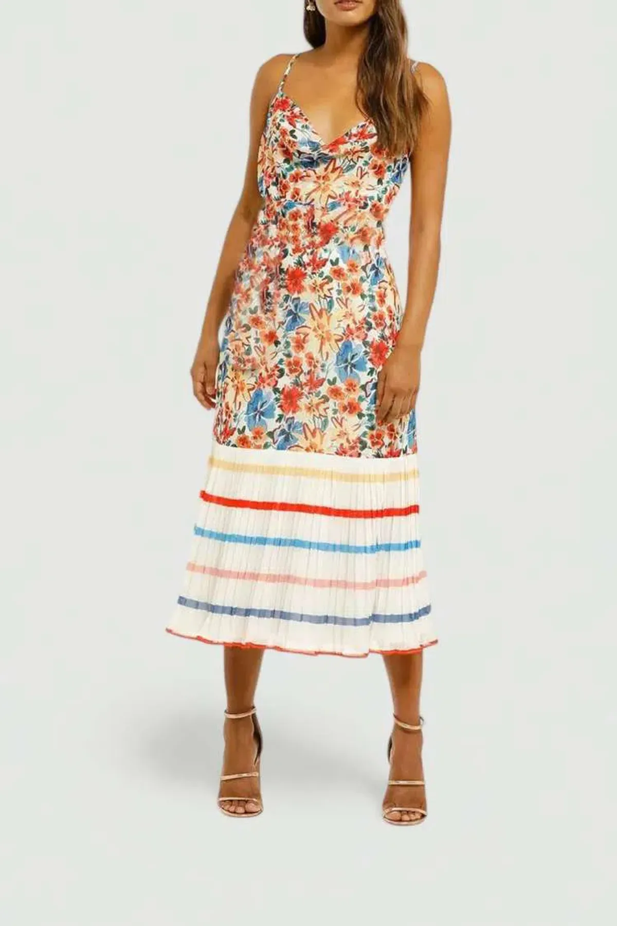 Talulah Merengue Midi Dress Tropicana Floral Multi Print Size 10 - Image 1
