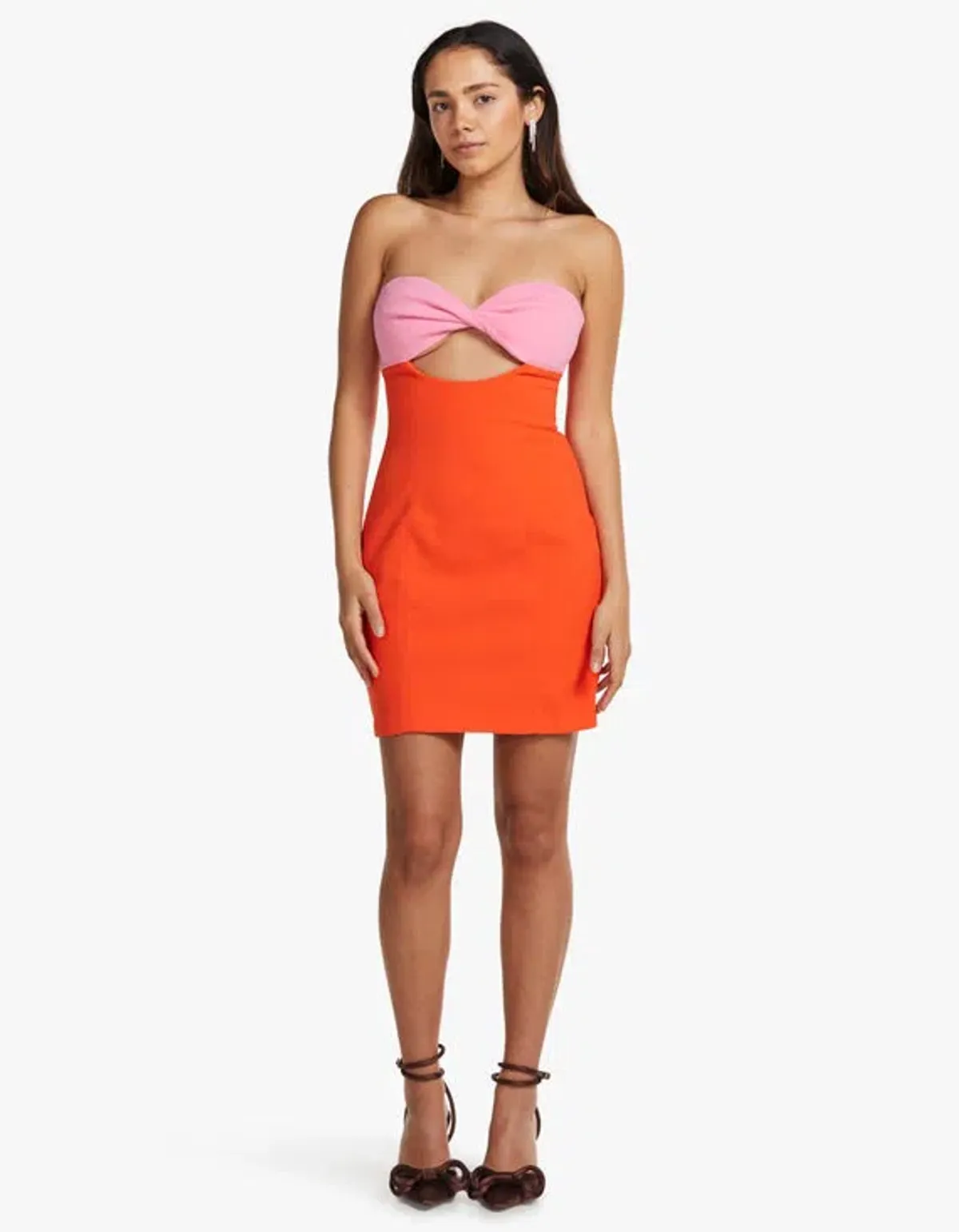 Misha Mikel Dress Orange Size 10/M - Image 1