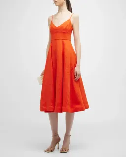 Zimmermann Wonderland Picnic Midi Dress Red Size 1 / AU 10 for rent on The Volte - image 3