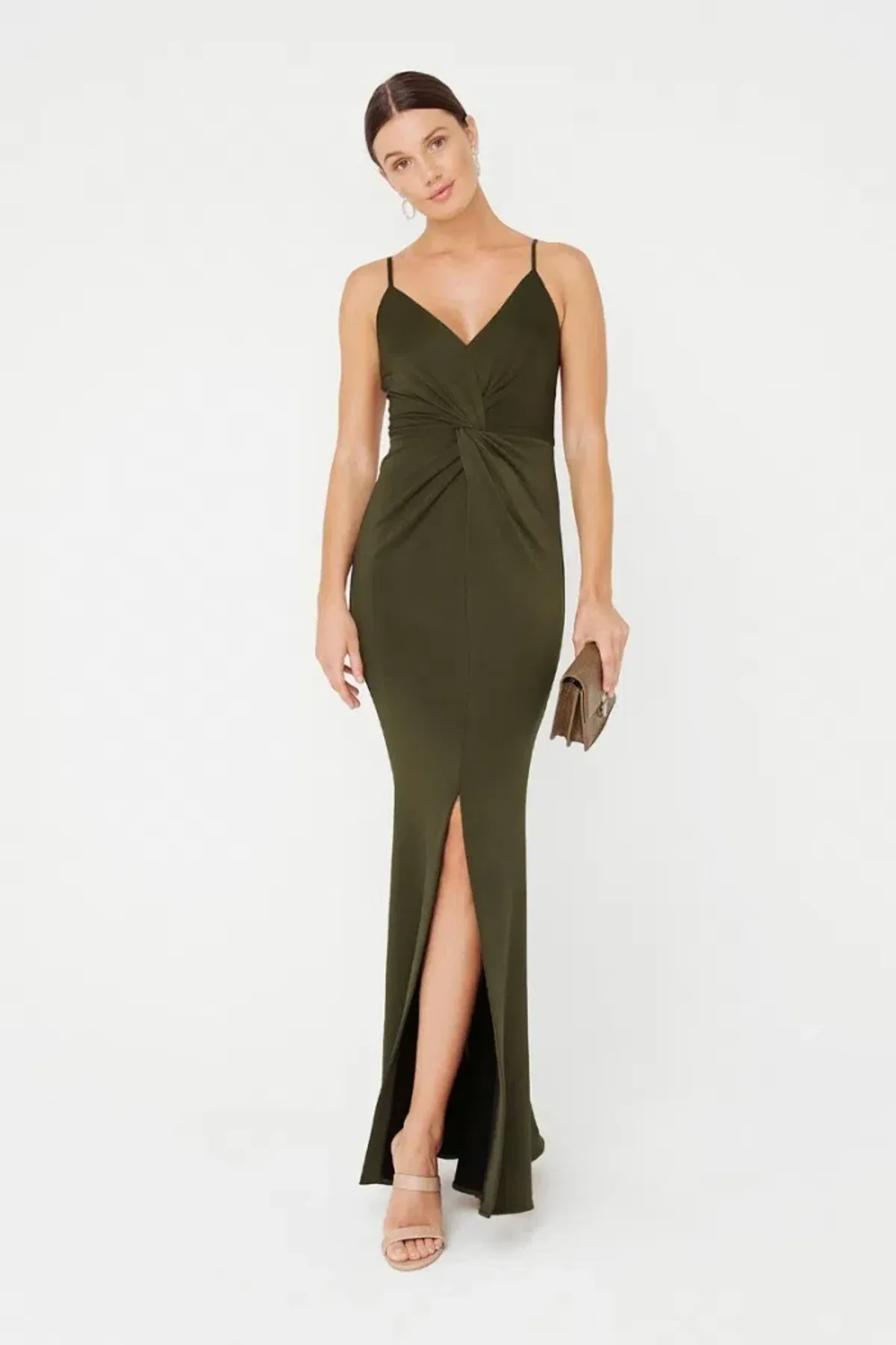 Sheike Gala Gown Green Size 14 - Image 1