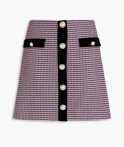 Rebecca Vallance Basinger Tweed Mini Skirt Print UK/AU 12 for rent on The Volte - image 4