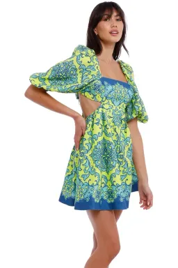 Zimmermann Nina Cut Out Mini Dress Lime Size 12 for rent on The Volte - image 3