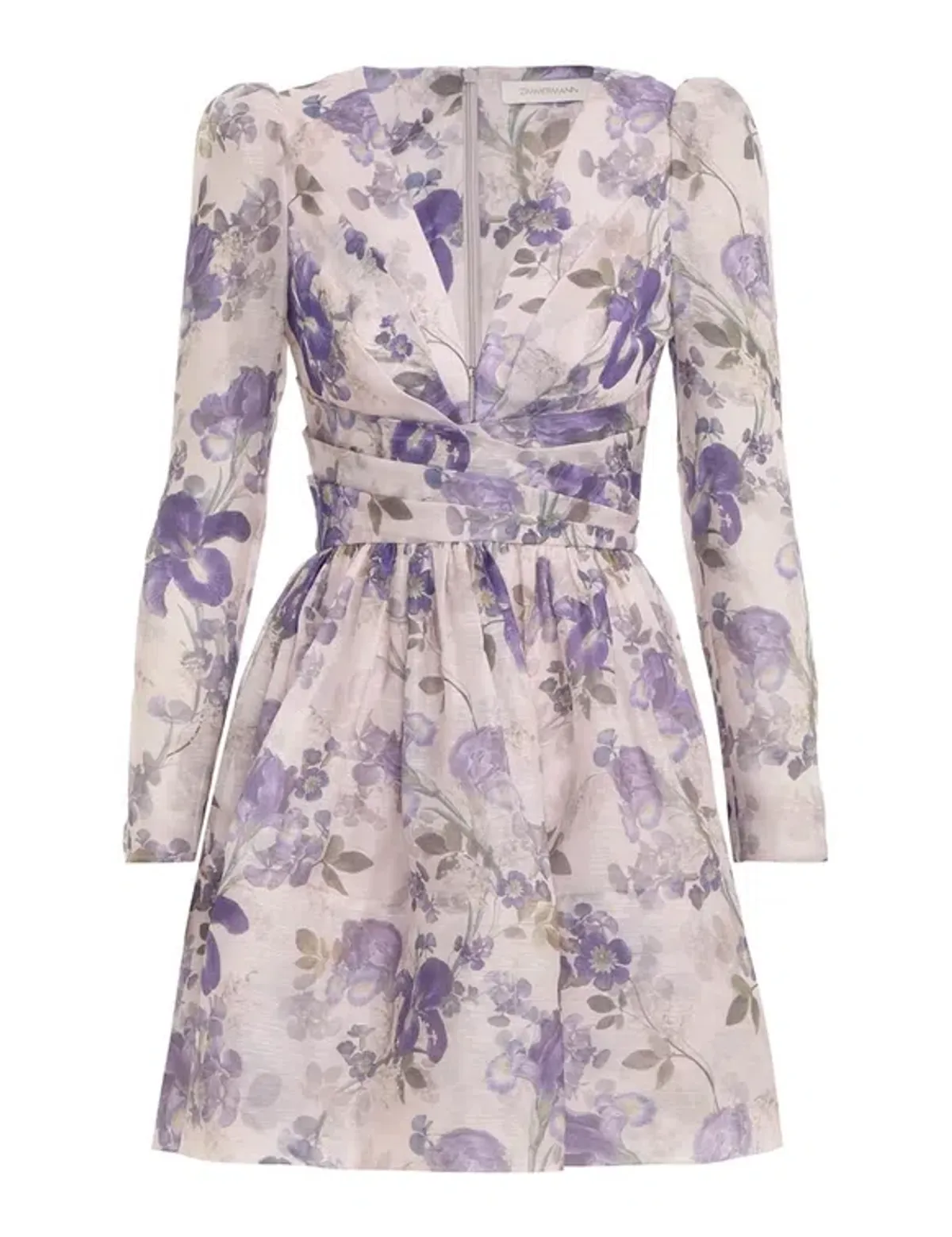 Zimmermann The Lyrical Cross Over Mini in Blue Iris Cream Size 0 (6-8) - Image 2