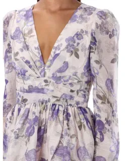 Zimmermann The Lyrical Cross Over Mini in Blue Iris Cream Size 0 (6-8)  for rent on The Volte - image 7
