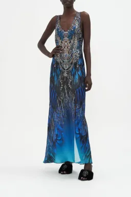 Camilla Ground Control Bias Cut Tank Dress Blue Size 16 for rent on The Volte - image 1