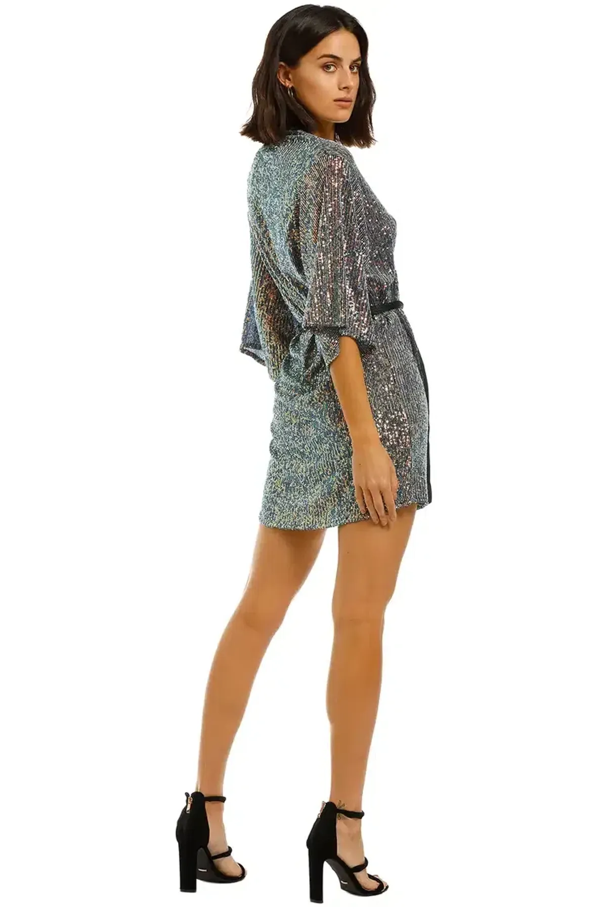Winona Fantasia Wrap Dress Blue Blue Multi size 12 - Image 3