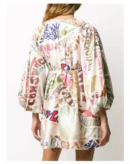 Zimmermann The Ladybeetle Word Mini Dress in Word Print Size 2/Au 12 for rent on The Volte - image 3