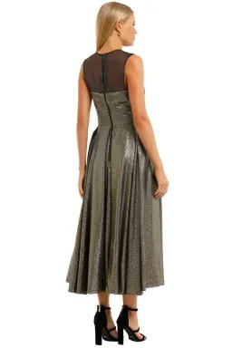 Aurelio Costarella  Katrine Noir Dress Gold Size 8 for rent on The Volte - image 3