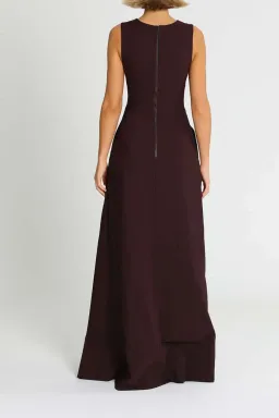 Aurelio Costarella Sandrine Gown Brown Burgundy Size 6 for rent on The Volte - image 3