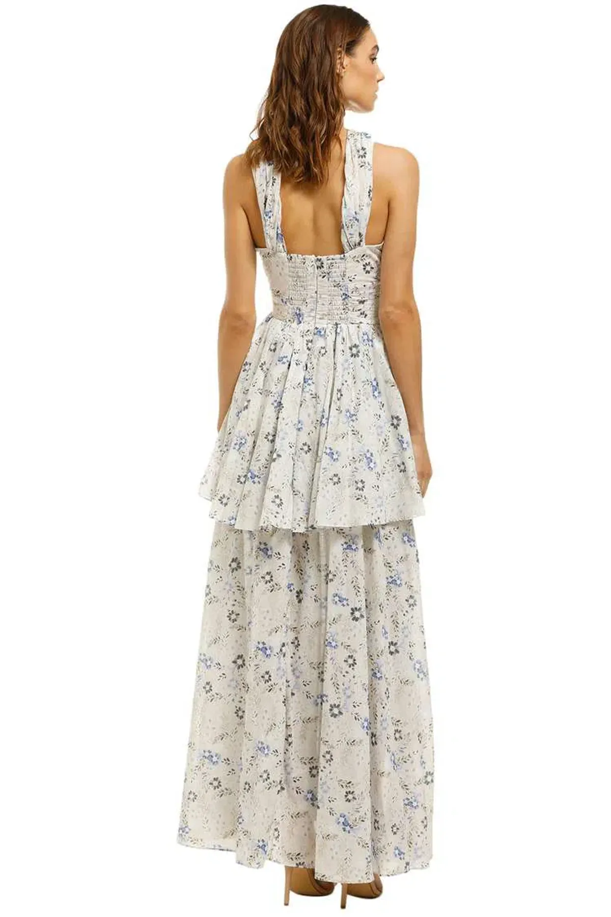AJE Fraser Maxi Dress in Cream Print Size 8 - Image 3