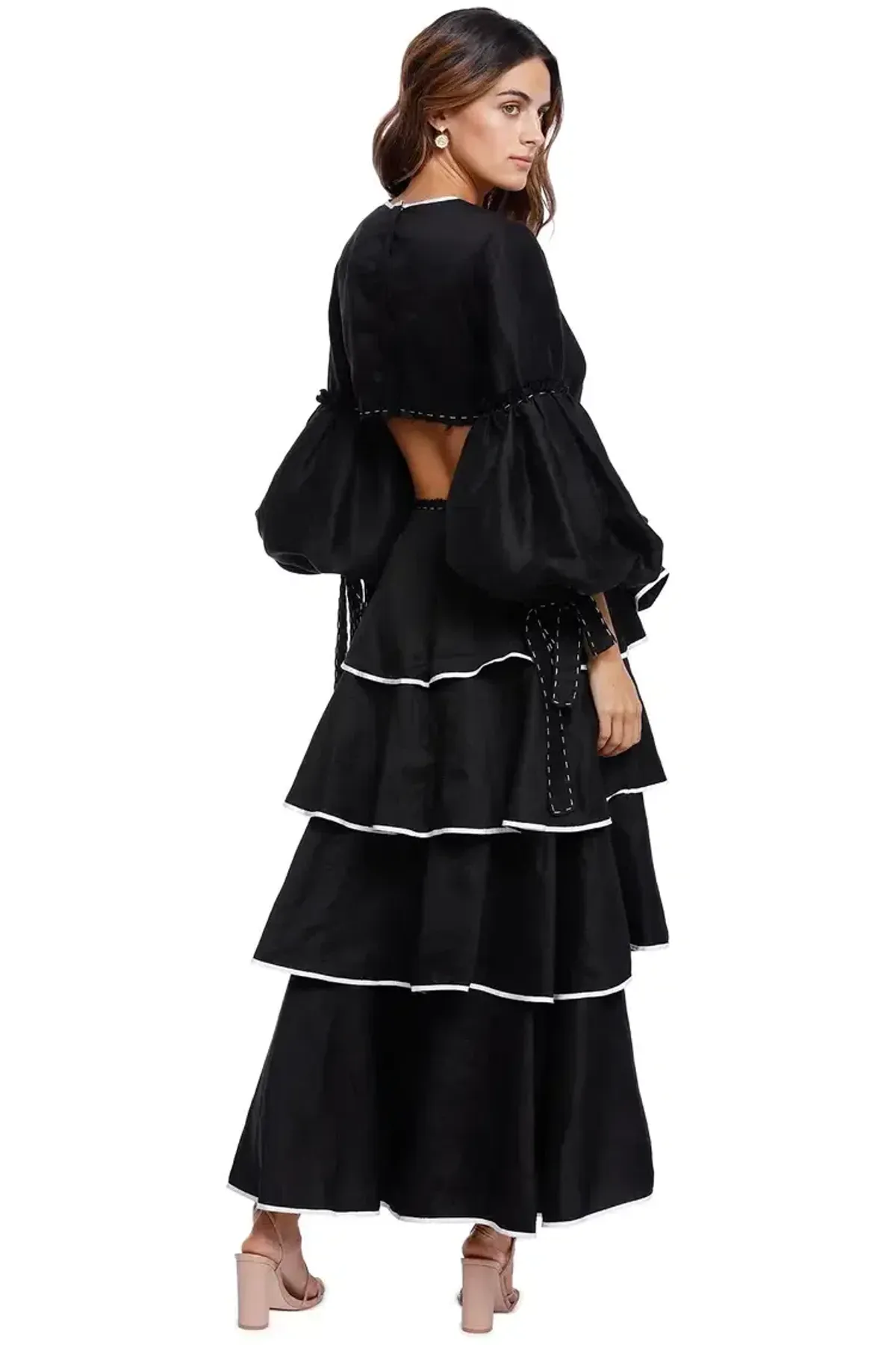 AJE Gracious Cut Out Dress in Black Size 8 - Image 2