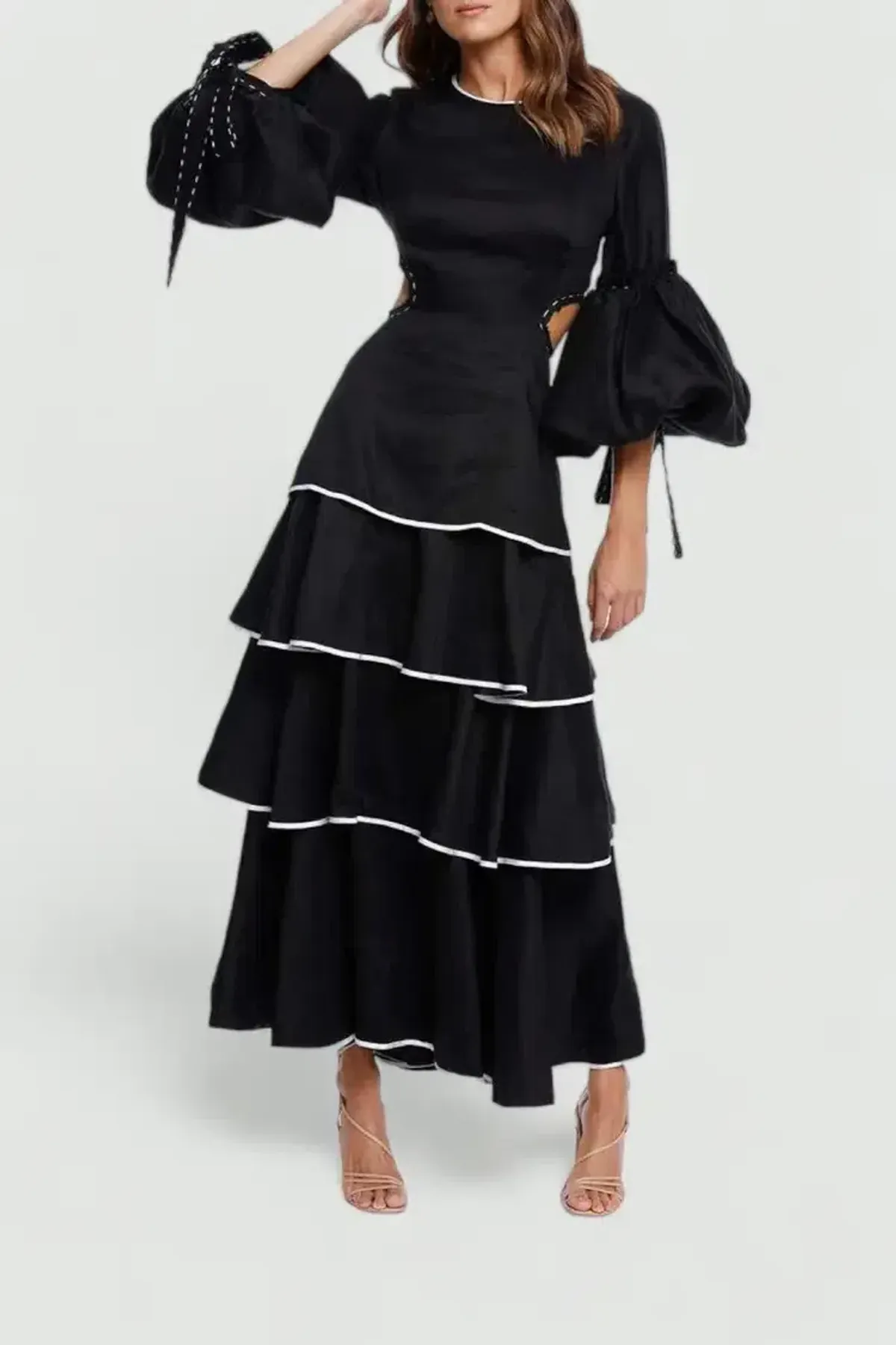 AJE Gracious Cut Out Dress in Black Size 8 - Image 1
