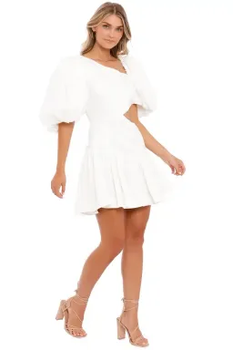 AJE Chateau Mini Dress in Ivory Size 6 for rent on The Volte - image 2