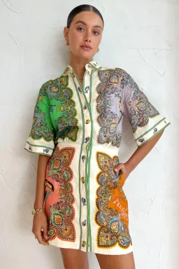 Alemais Trippy Troppo Mini Dress Print Size 10  for rent on The Volte - image 2