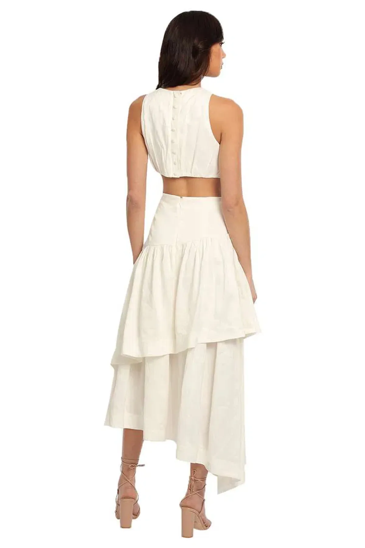 AJE Caliente Midi Dress White Size 10 - Image 3