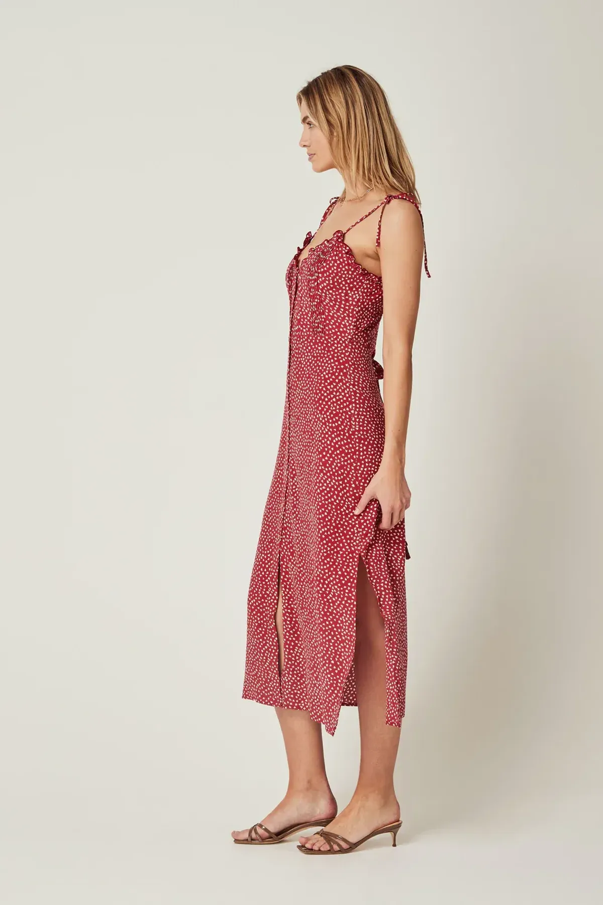 Auguste the Label River Della Midi Dress Red Size 12 - Image 2