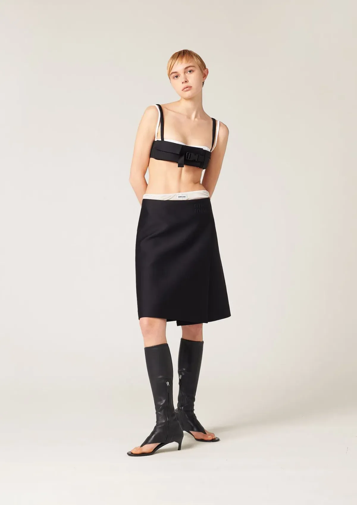 Miu Miu Radzimir Bralette Top Black Size 36 / AU 4 - Image 1
