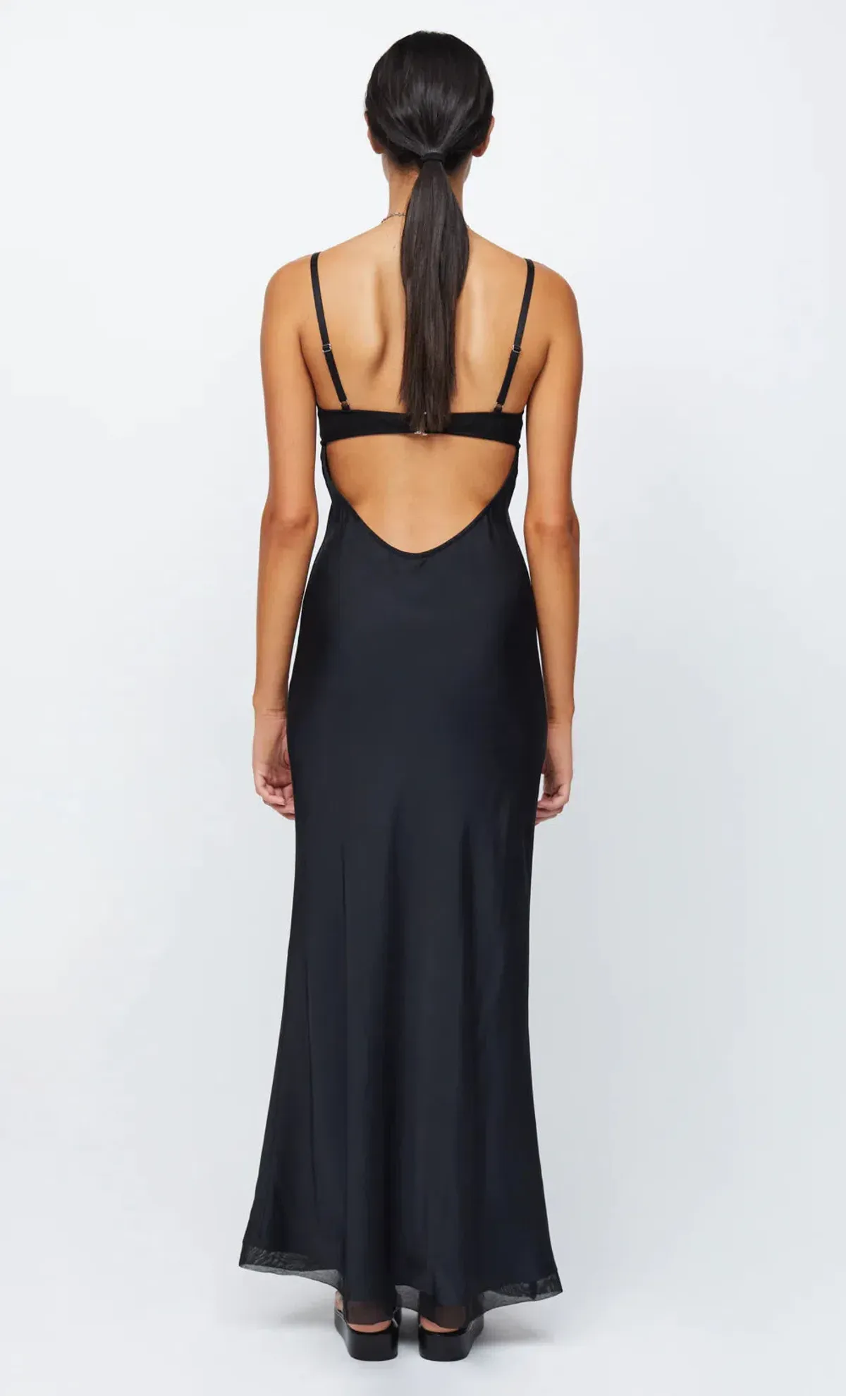 Bec & Bridge Joelle Maxi Mesh Dress Black Size AU 8 - Image 2