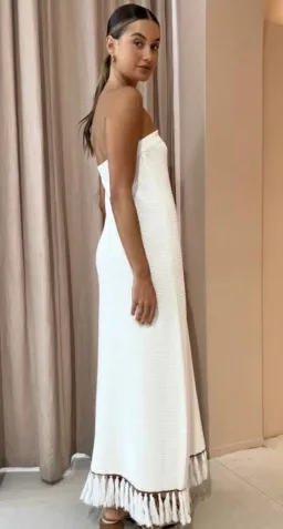 Viktoria and Woods Astrology Crochet Dress Ivory Size 2 / AU 10 for rent on The Volte - image 2