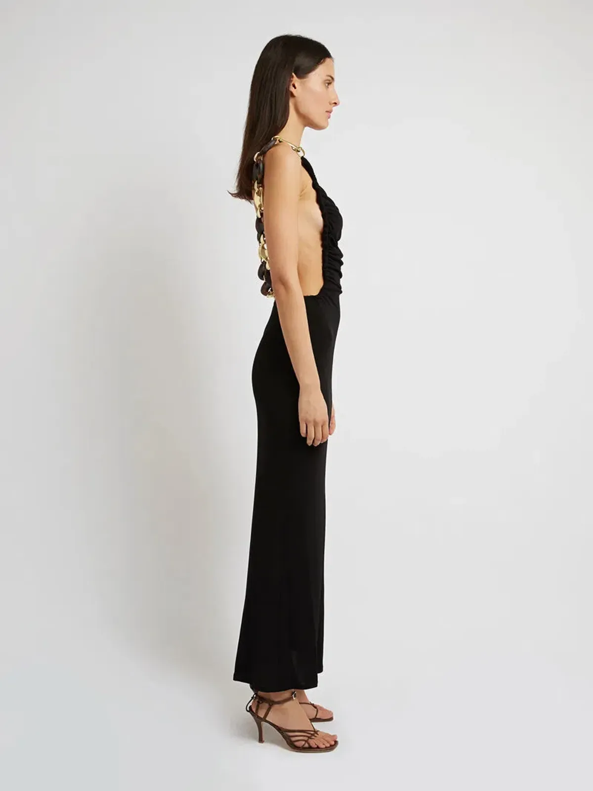 Christopher Esber Sculpted Ruched Dress Black Size 10 - Image 3