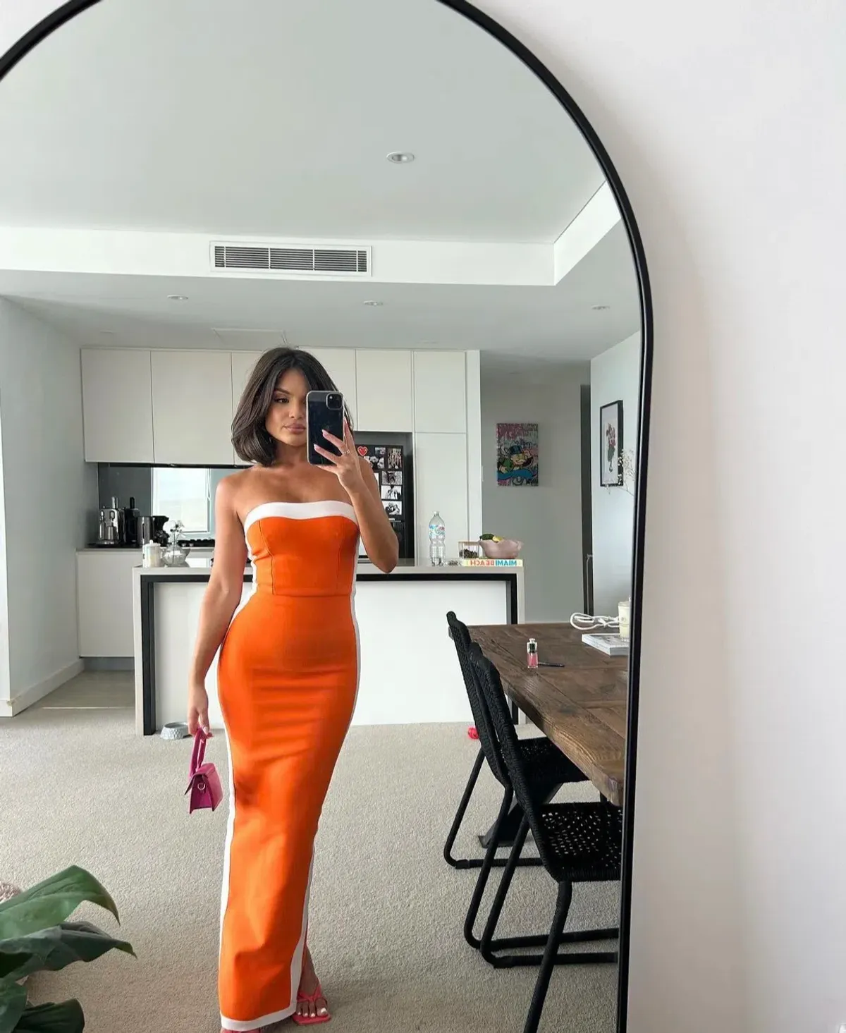 Bianca & Bridgett Ashley Dress Orange Size 6 - Image 3