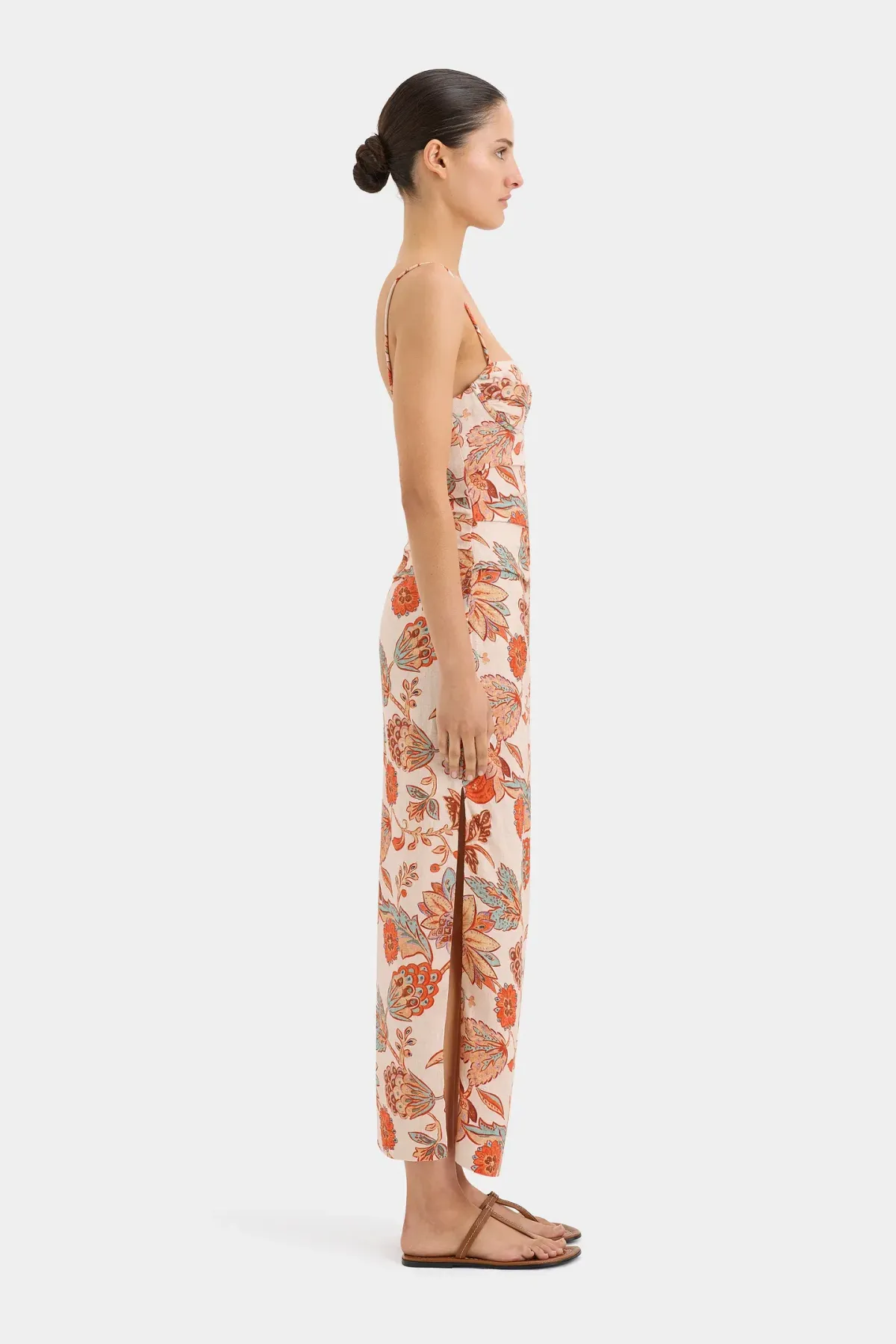 Sir The Label Noemi Balconette Midi Dress Floral Size 10 - Image 3