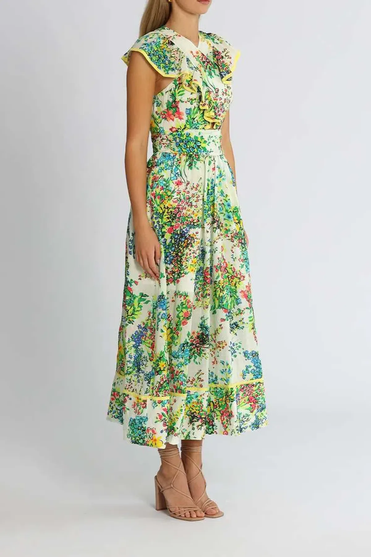 Alice McCall Living For You Midi Dress Floral Green Size 14 - Image 2