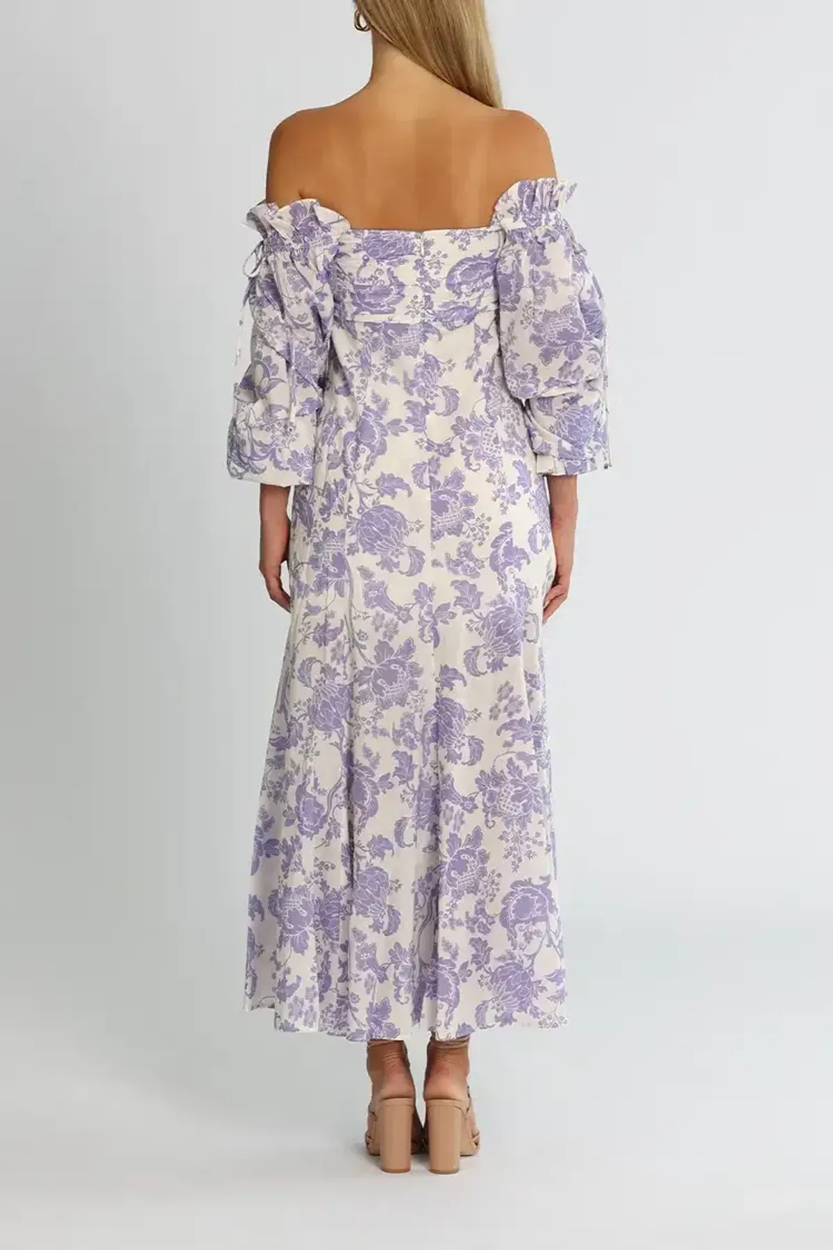 Alice McCall Mary Anne Midi Dress in Lavender Floral Size 14 - Image 3