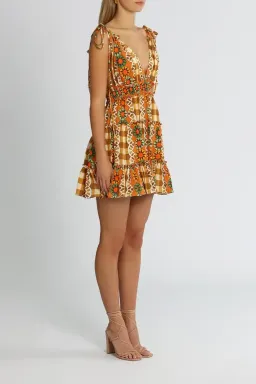 Alice McCall Clara Mini Dress in Brown Multi Size 10 for rent on The Volte - image 2