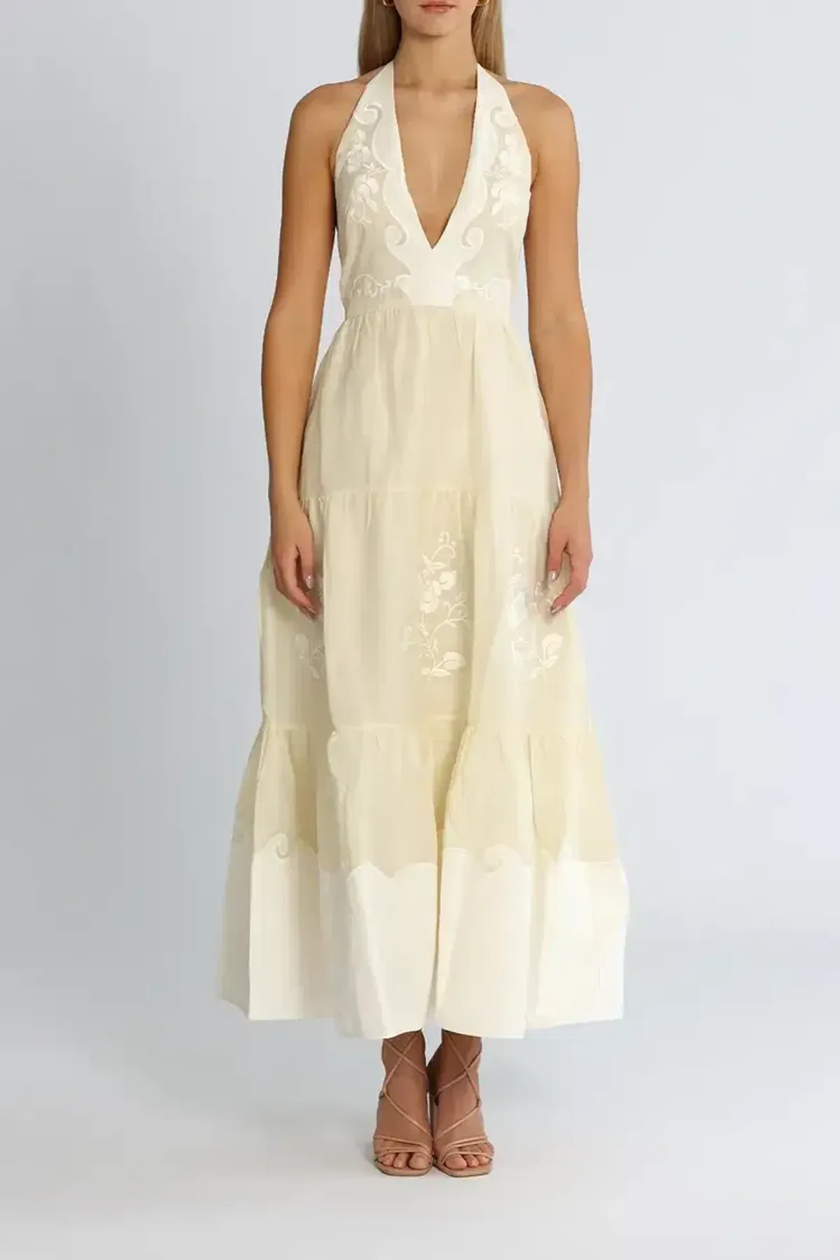 Alice McCall Marie Midi Dress in White Size 10 - Image 1
