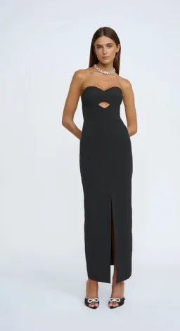 By Johnny Diamond Strapless Split Dress Black Size 10 for rent on The Volte - image 2