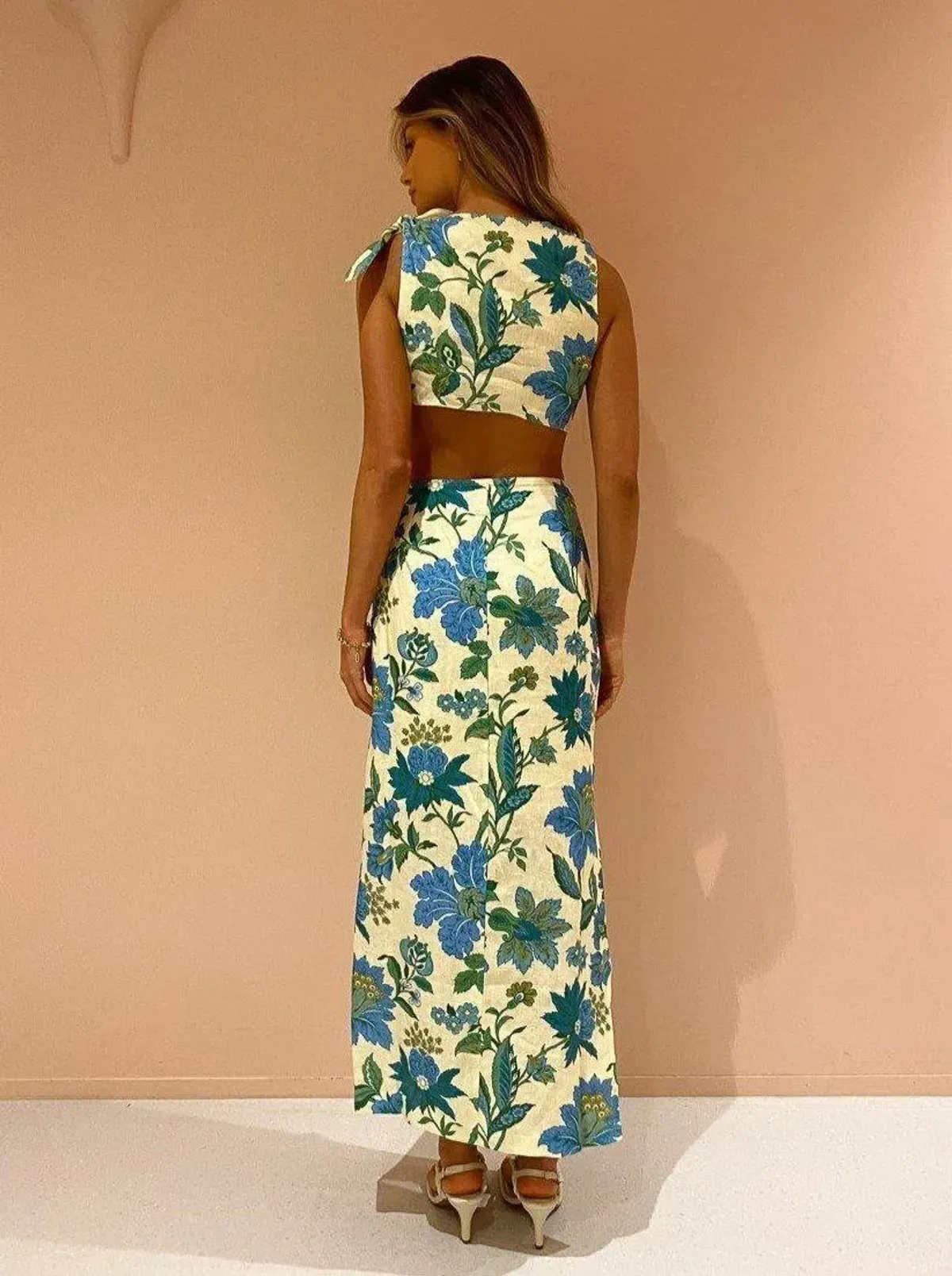 Sir the Label Alexandre Knot Midi Dress Marguerite Floral Print Size 8 - Image 3