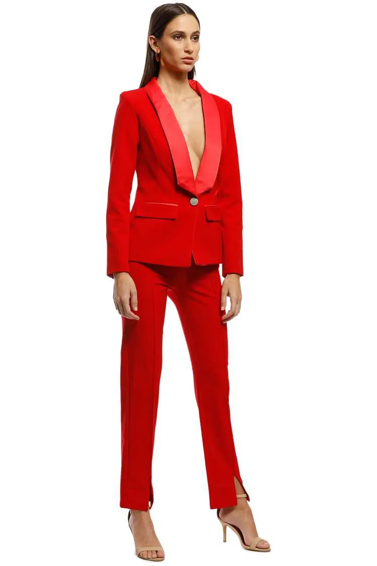 Bianca and Bridgett Milan Blazer and Pants Set Red Size 8 - Image 2
