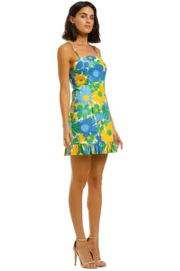 By Johnny Sunday Frill Mini Dress Floral Size 8 for rent on The Volte - image 2