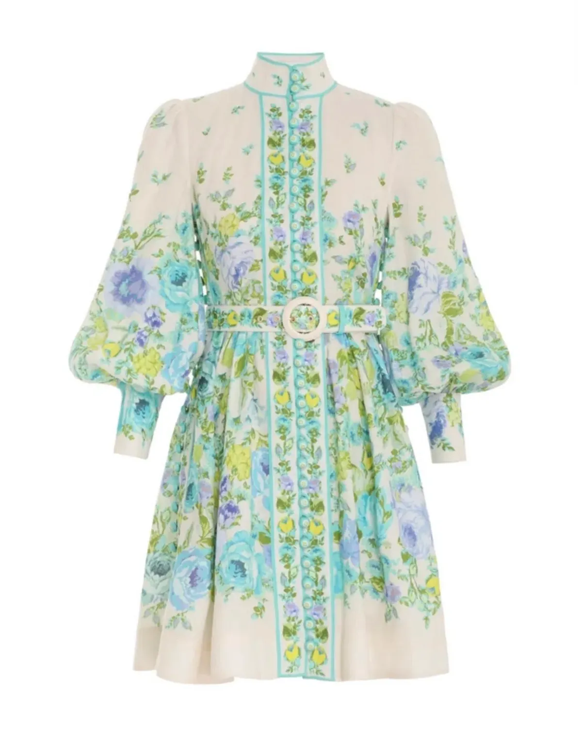 Zimmermann Raie Buttoned Mini Dress Floral Size 1 / AU 10 - Image 2