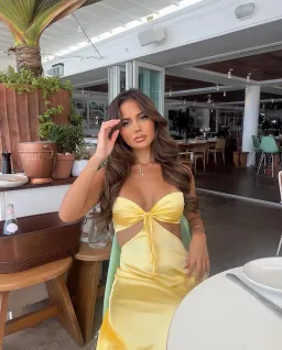 Lane + Sass Lucy Lemon Gown Yellow Size S/AU 8 for rent on The Volte - image 4