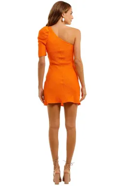 By Johnny Shell Shoulder Sleeve Mini Dress Orange Size 12 for rent on The Volte - image 3