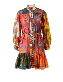 Zimmermann Ginger Lantern Mini Dress Spliced Size 0 / Au 8  for rent on The Volte - image 3