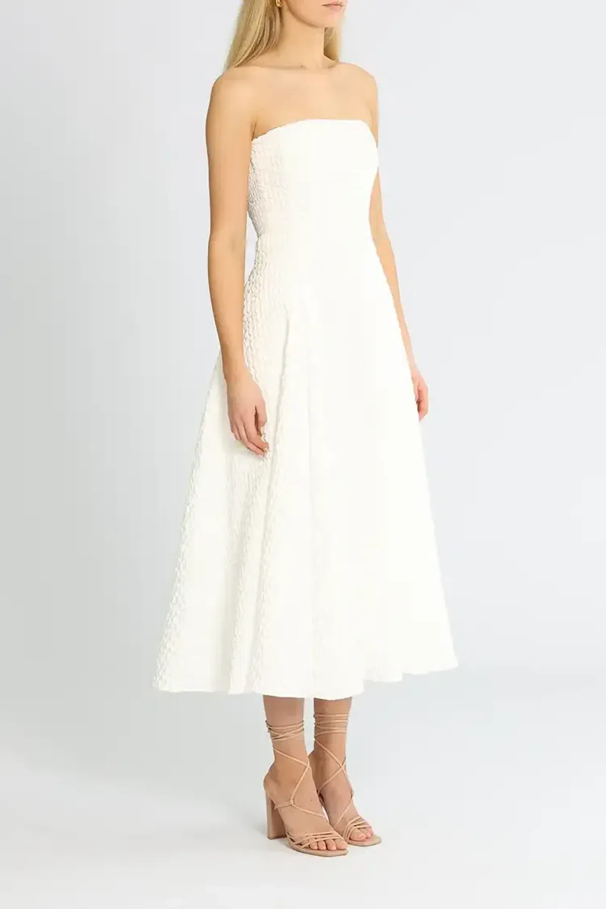 By Johnny Carrie Strapless Dress in White Size 12 - Image 2