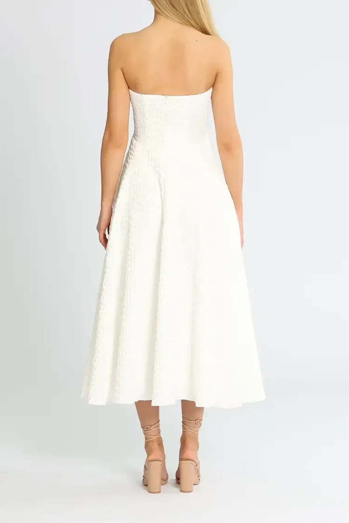 By Johnny Carrie Strapless Dress in White Size 14 - Image 3