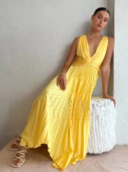 Acler The Bettencourt Dress in Sunshine Size 8 for rent on The Volte - image 2