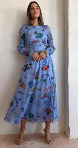 Kate Ford  Caracus Cut Out Gown Print  for rent on The Volte - image 3